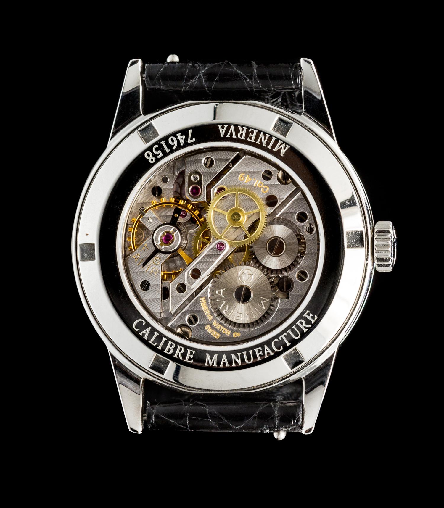 A Stainless Steel Time Zone Limited Watch Year 2000 Wristwatch, Minerva,