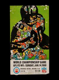 A Super Bowl II Ticket Stub