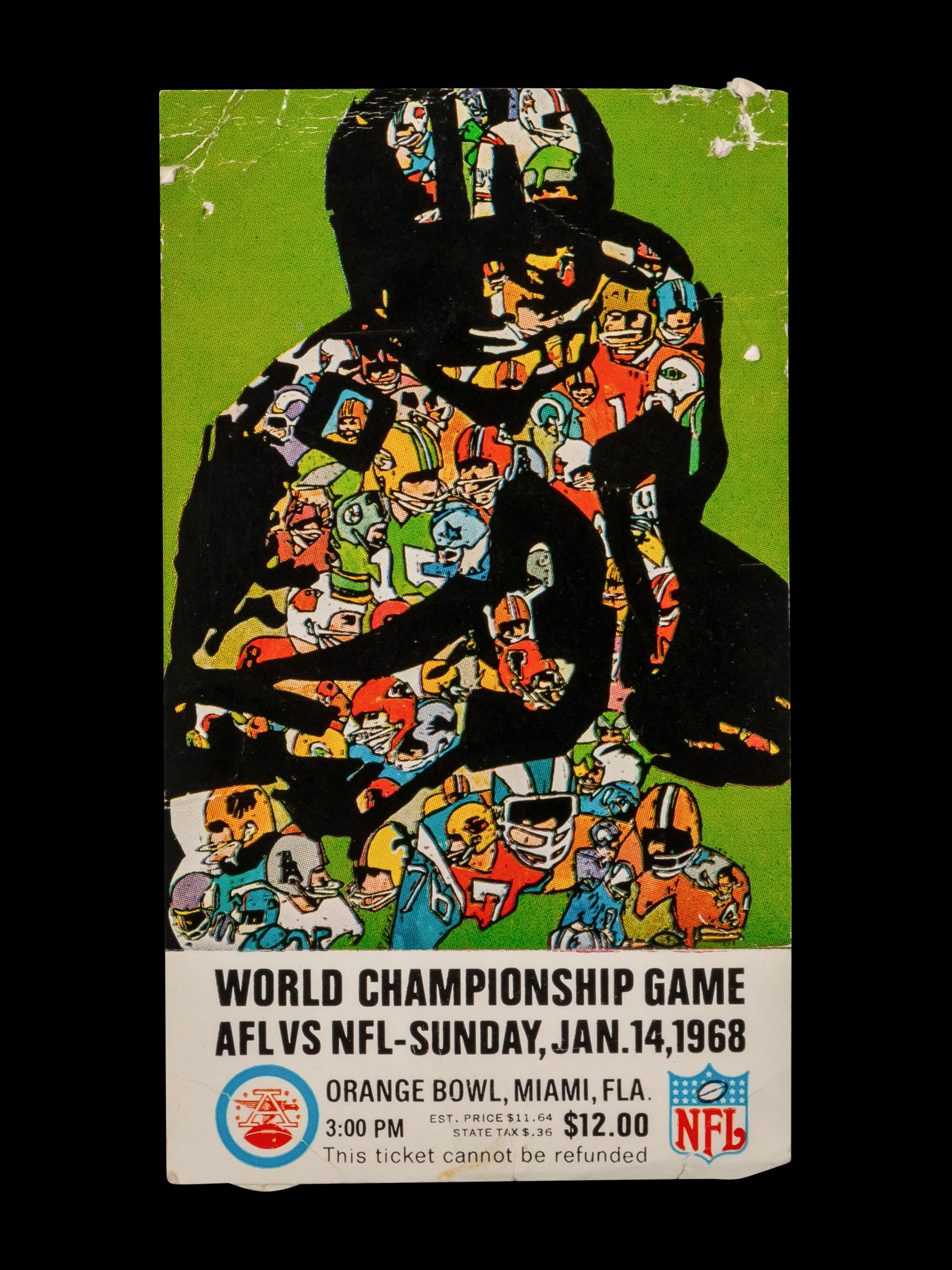 A Super Bowl II Ticket Stub