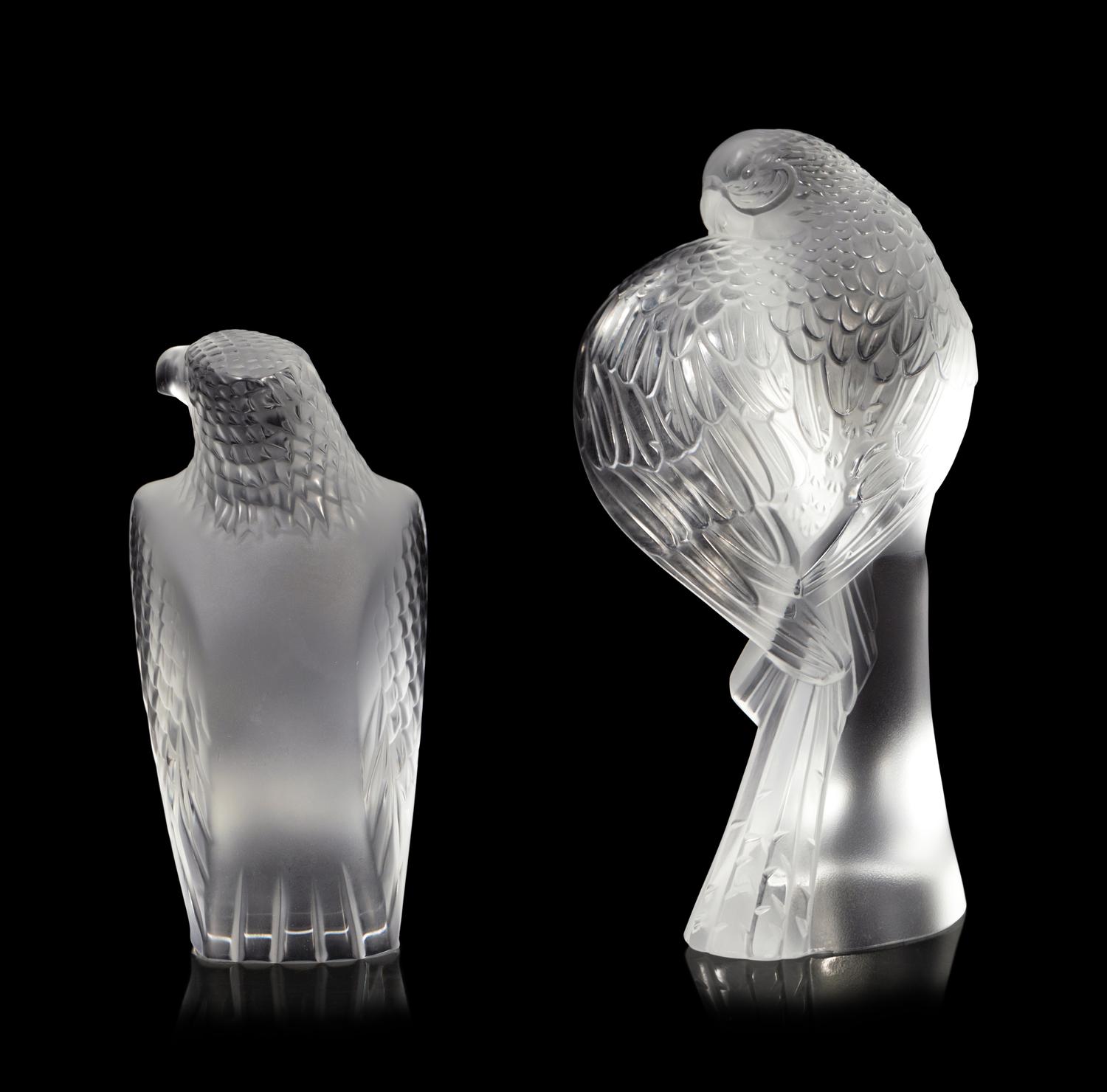 Two Lalique Bird Ornaments