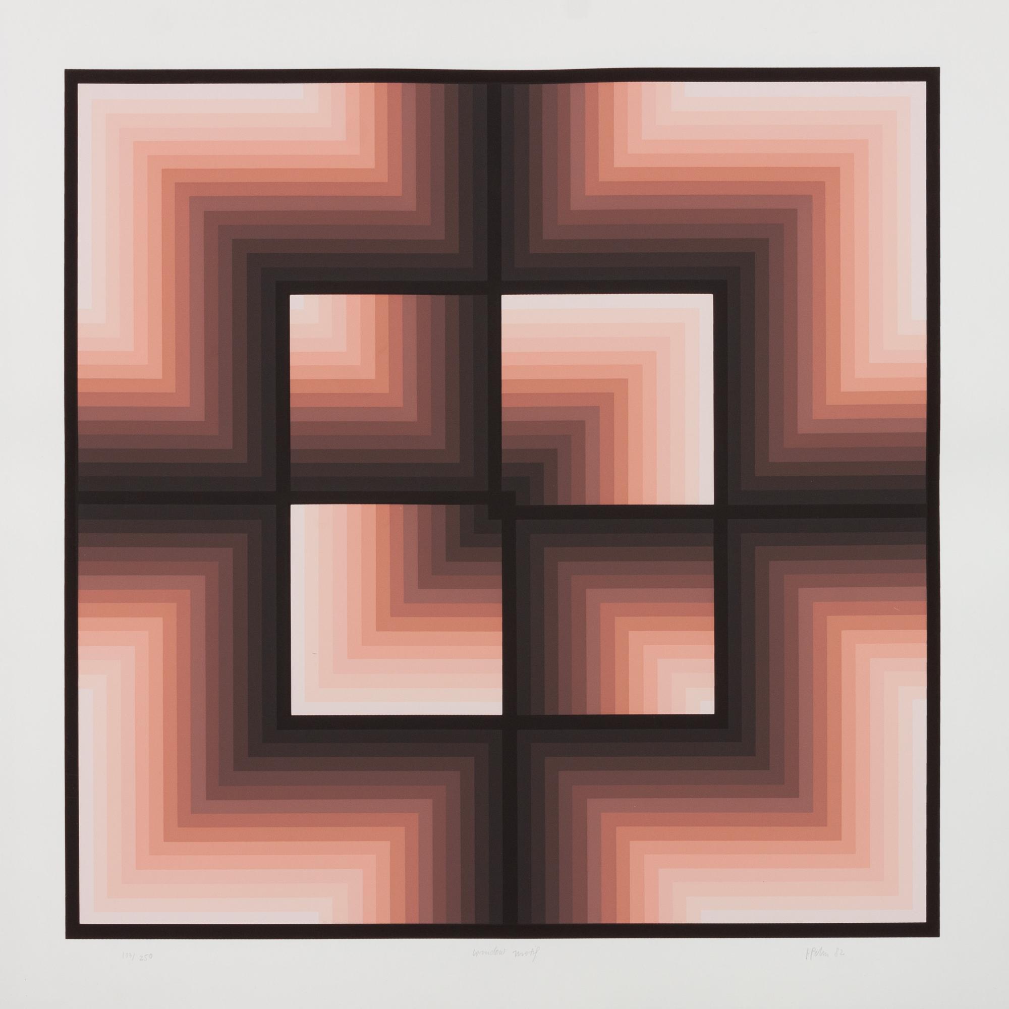 A pair of prints ( Window Motif , 1982; Diamond , 1977)