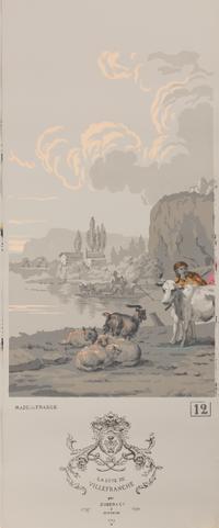A Complete Set of Fourteen Zuber et Cie. La Cote de Villefranche Wallpaper Panels