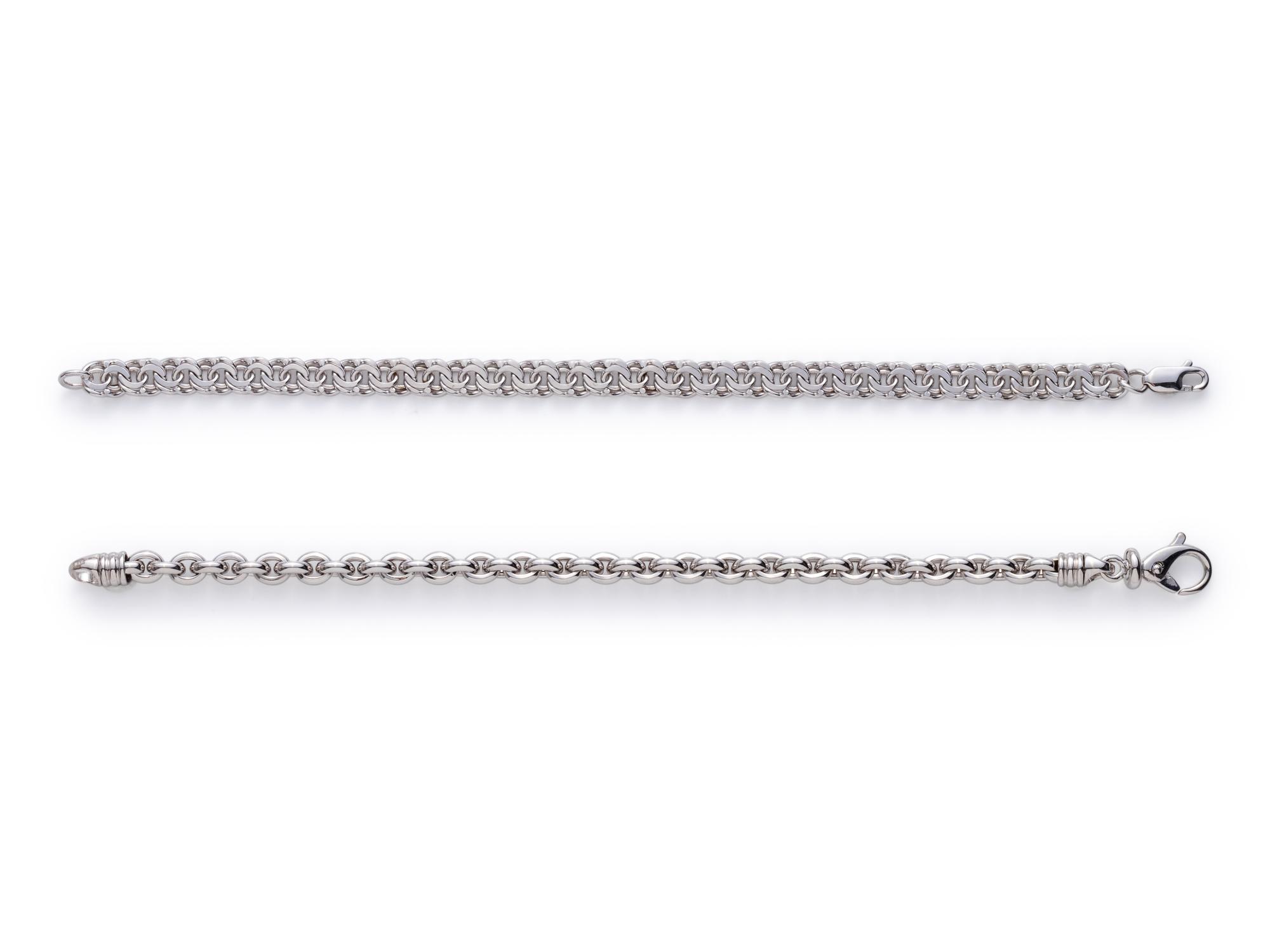 COLLECTION OF WHITE GOLD BRACELETS