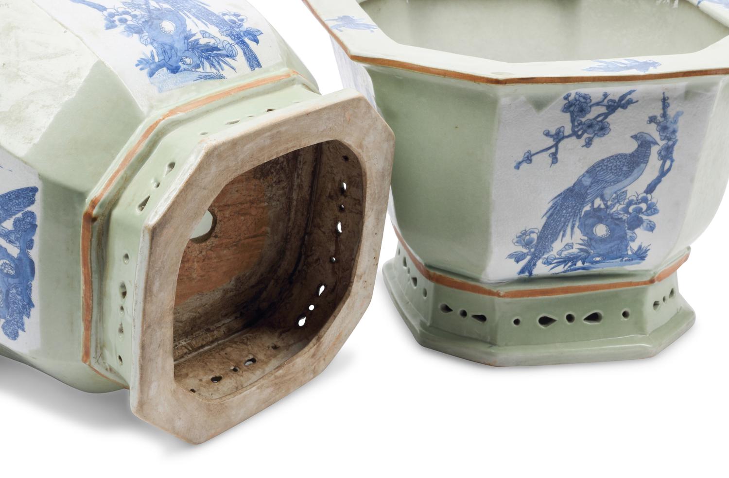 A Pair of Chinese Porcelain Jardinieres