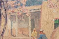 Cherry Blossoms and Adobe