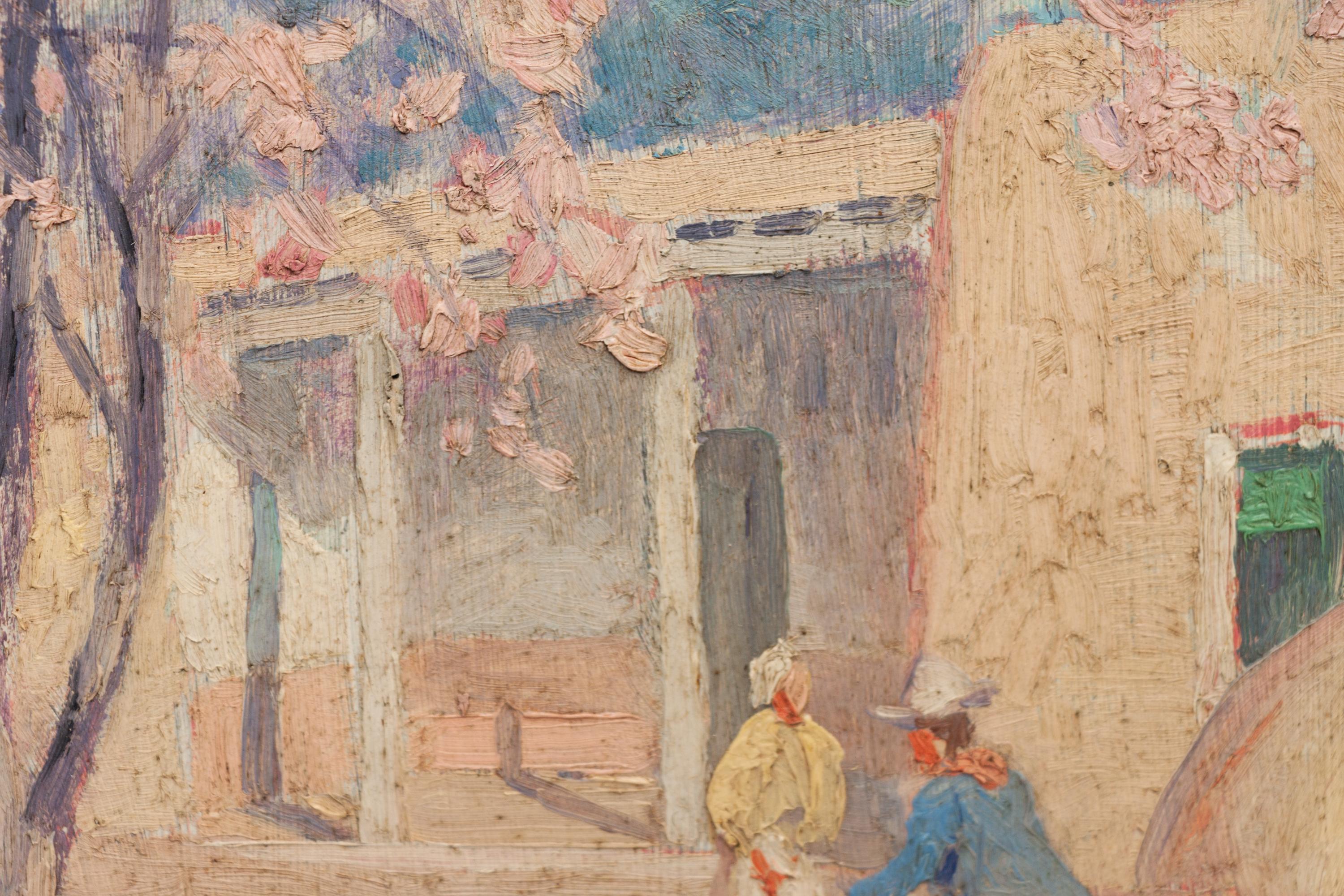 Cherry Blossoms and Adobe