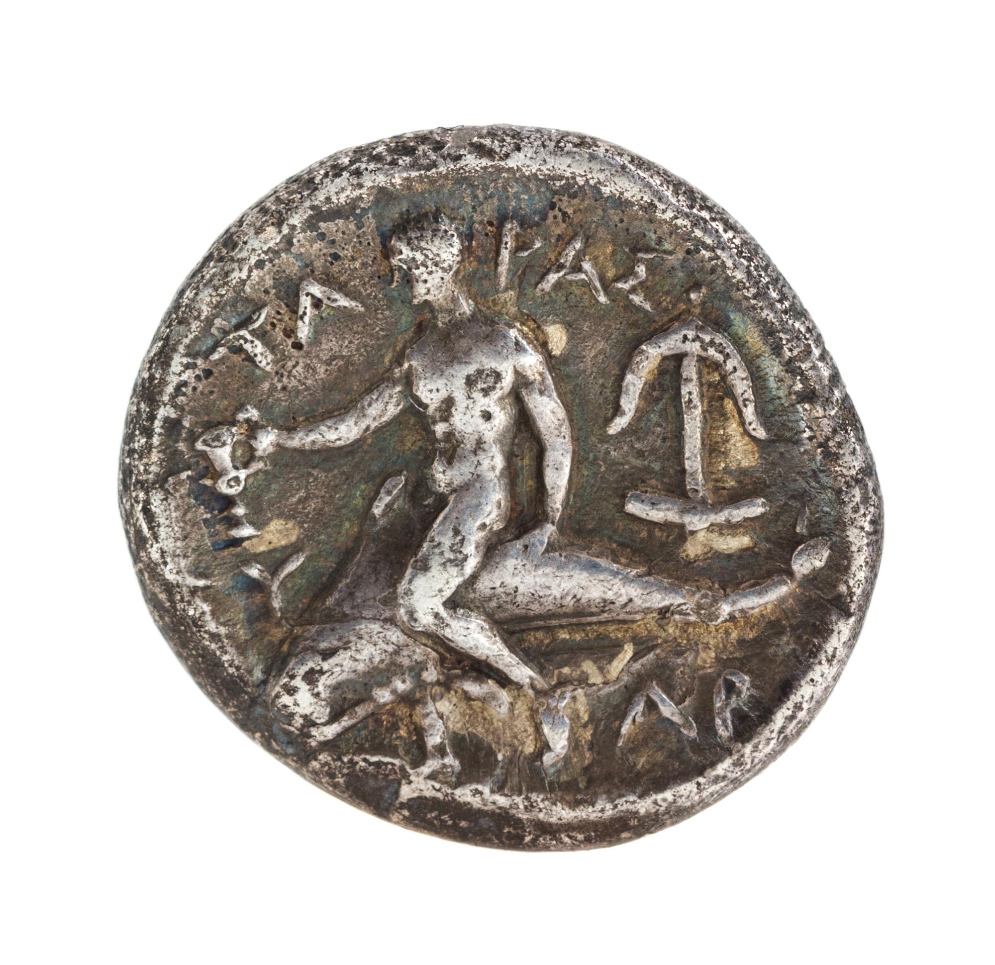 Ancient Greek, Tarentum (3rd century BCE), Silver Didrachm — Silver Didrachm