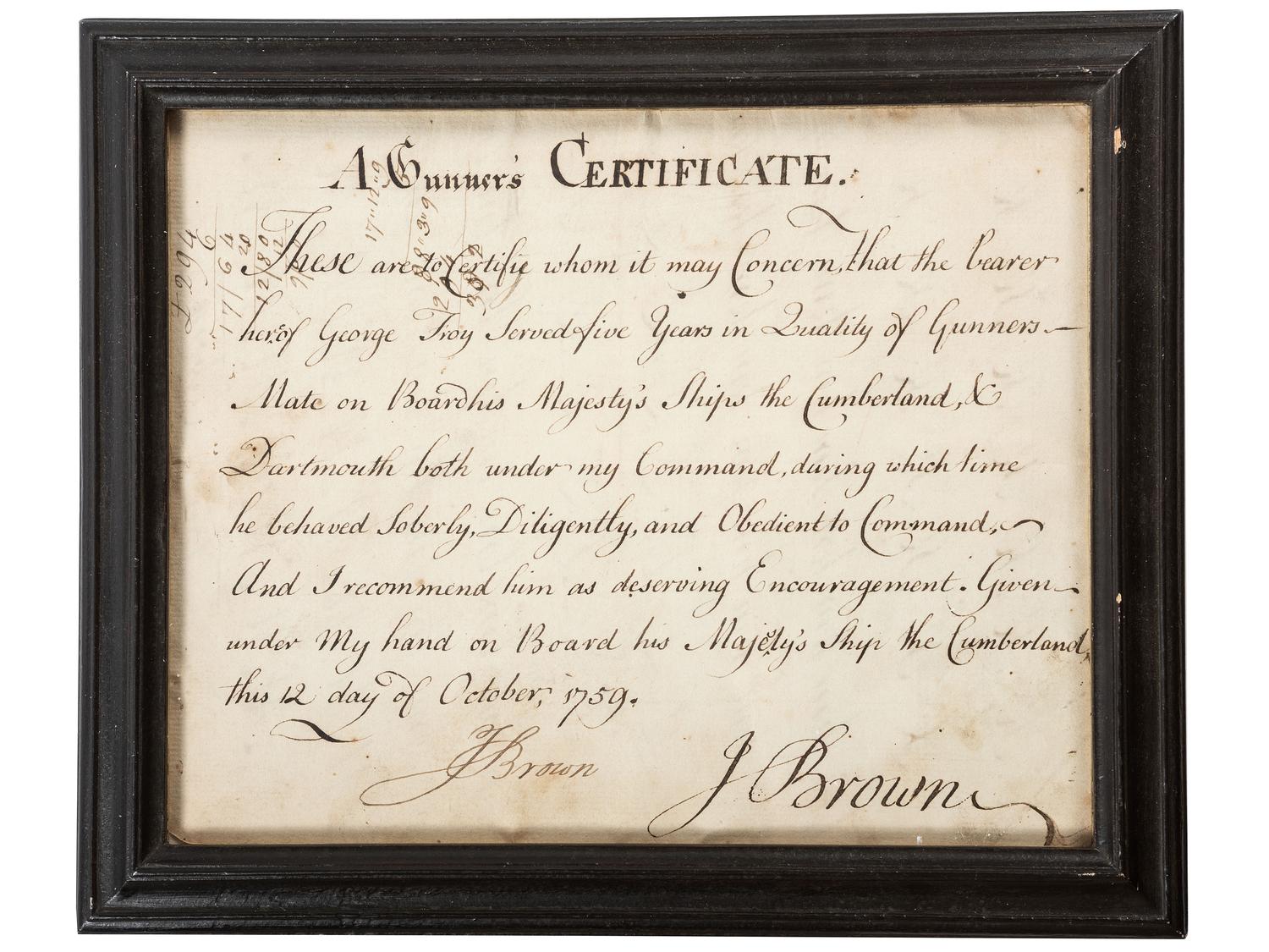 [REVOLUTIONARY WAR] -- [WAR OF 1812]. A group of colonial and early American documents and ephemera, comprising:
