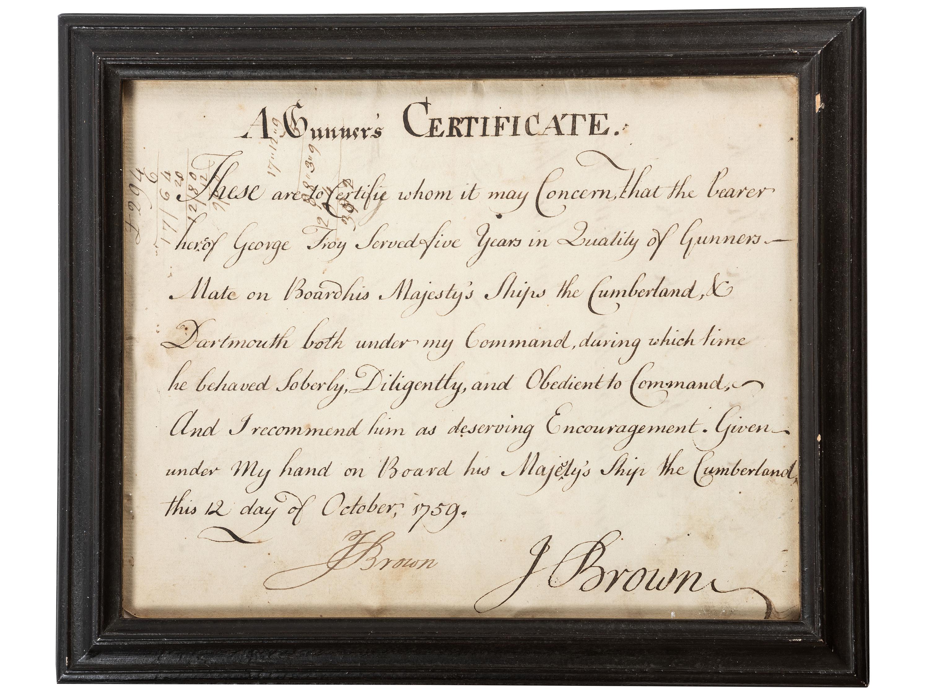 [REVOLUTIONARY WAR] -- [WAR OF 1812]. A group of colonial and early American documents and ephemera, comprising: