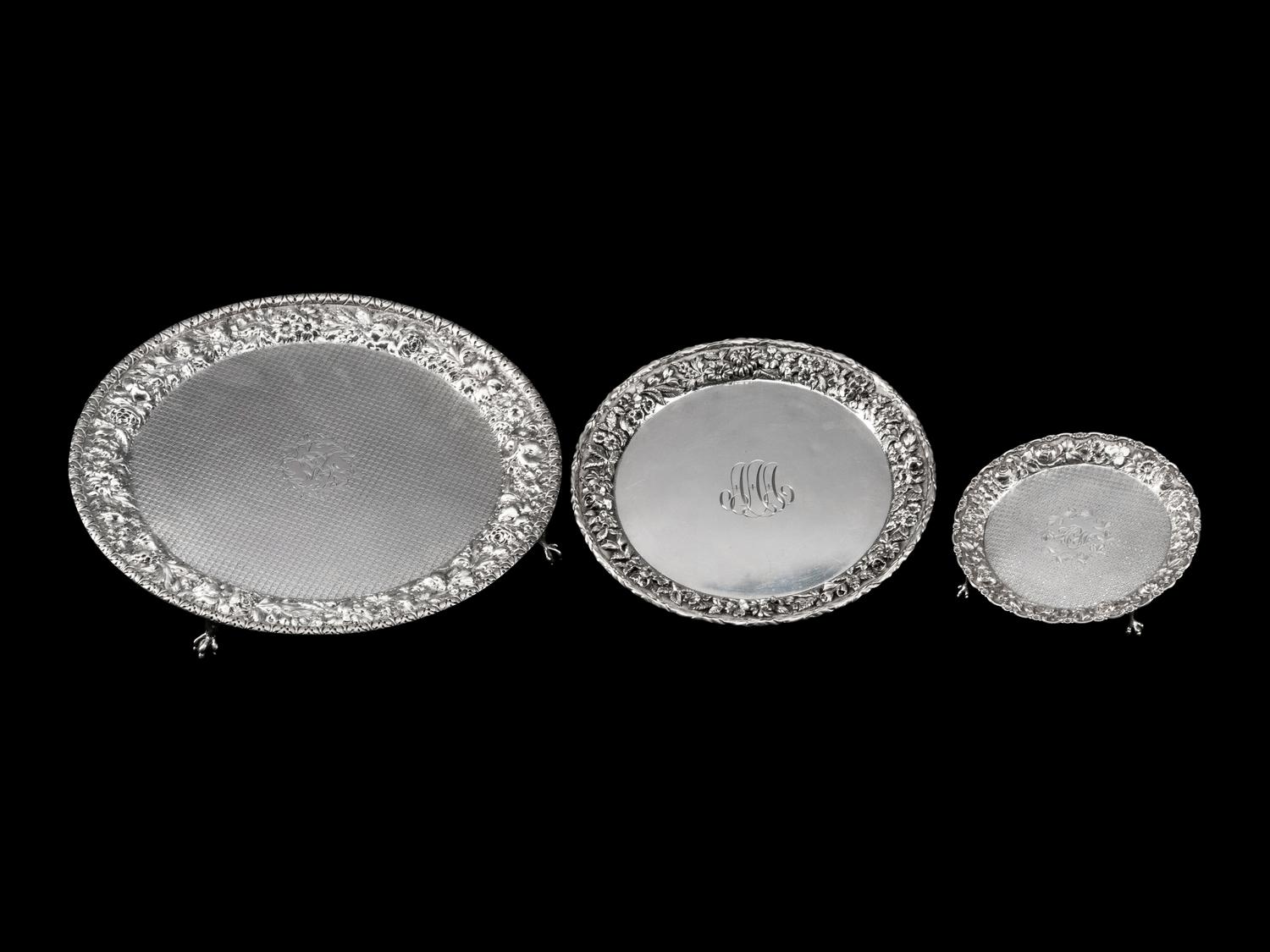 Three American Silver Salvers
