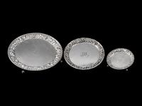 Three American Silver Salvers