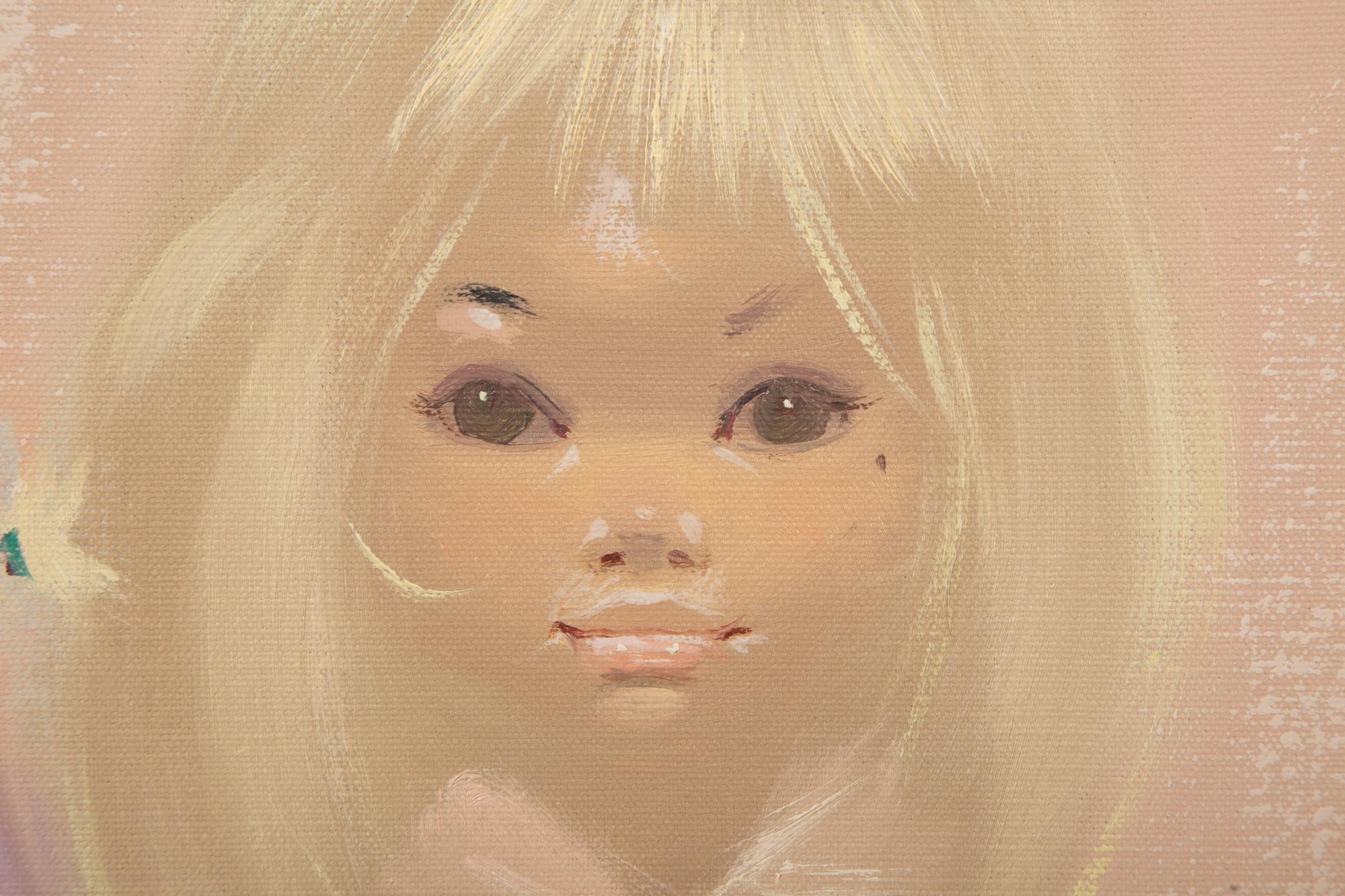 A Portrait of a Blonde with Flowers