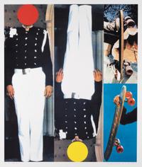 John Balderssari (American, 1931-2020) — Two Erect Figures/Two Skateboards , 1995