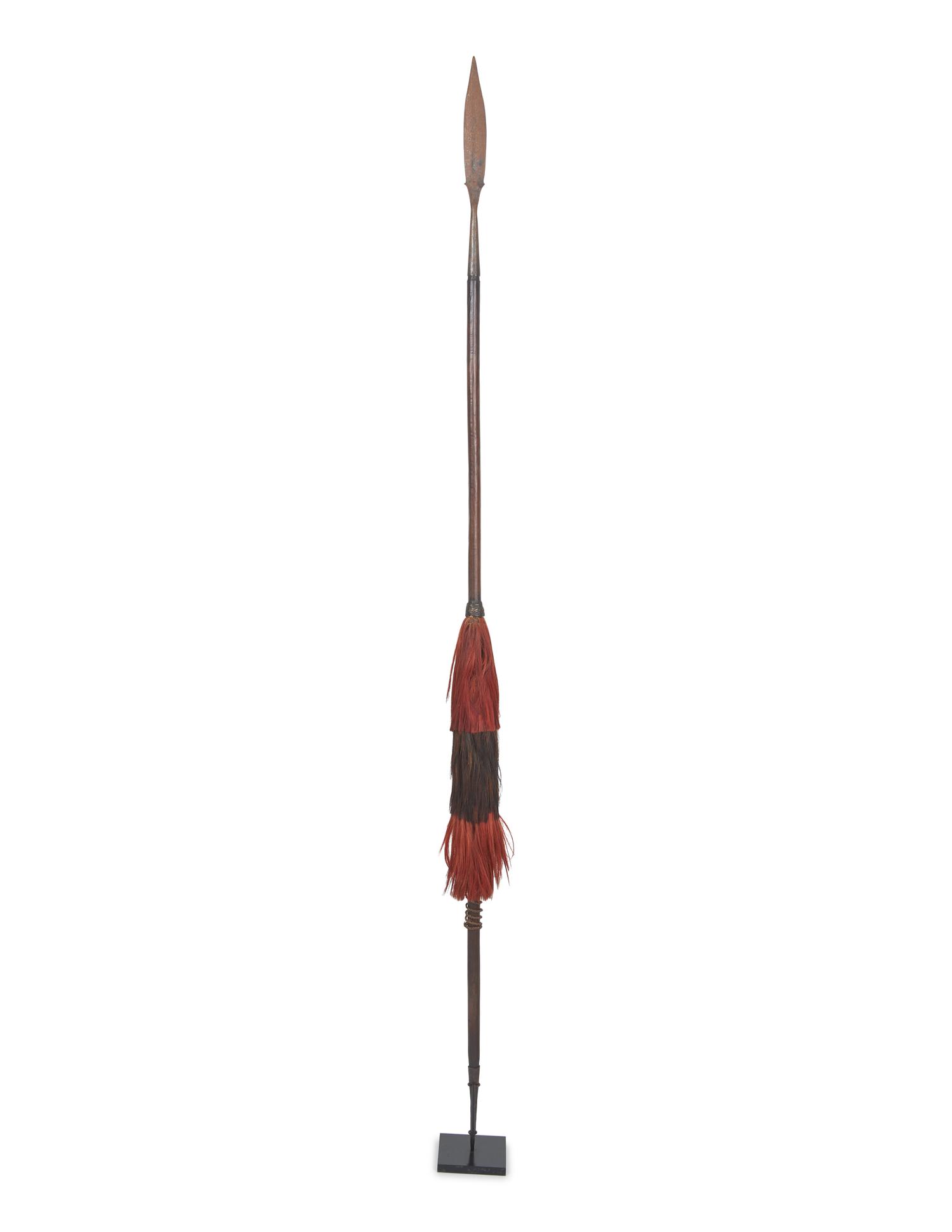 Two Naga Wood and Metal Spears