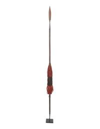 Two Naga Wood and Metal Spears