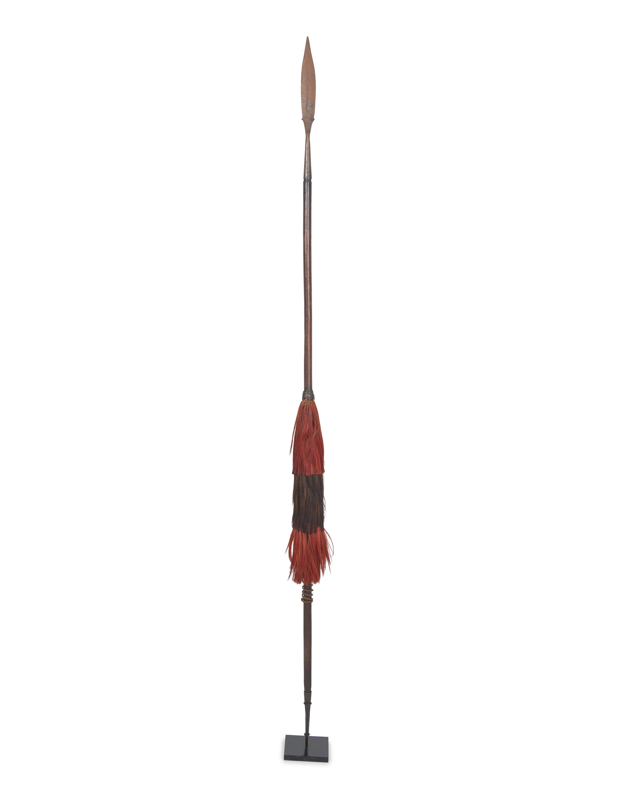 Two Naga Wood and Metal Spears