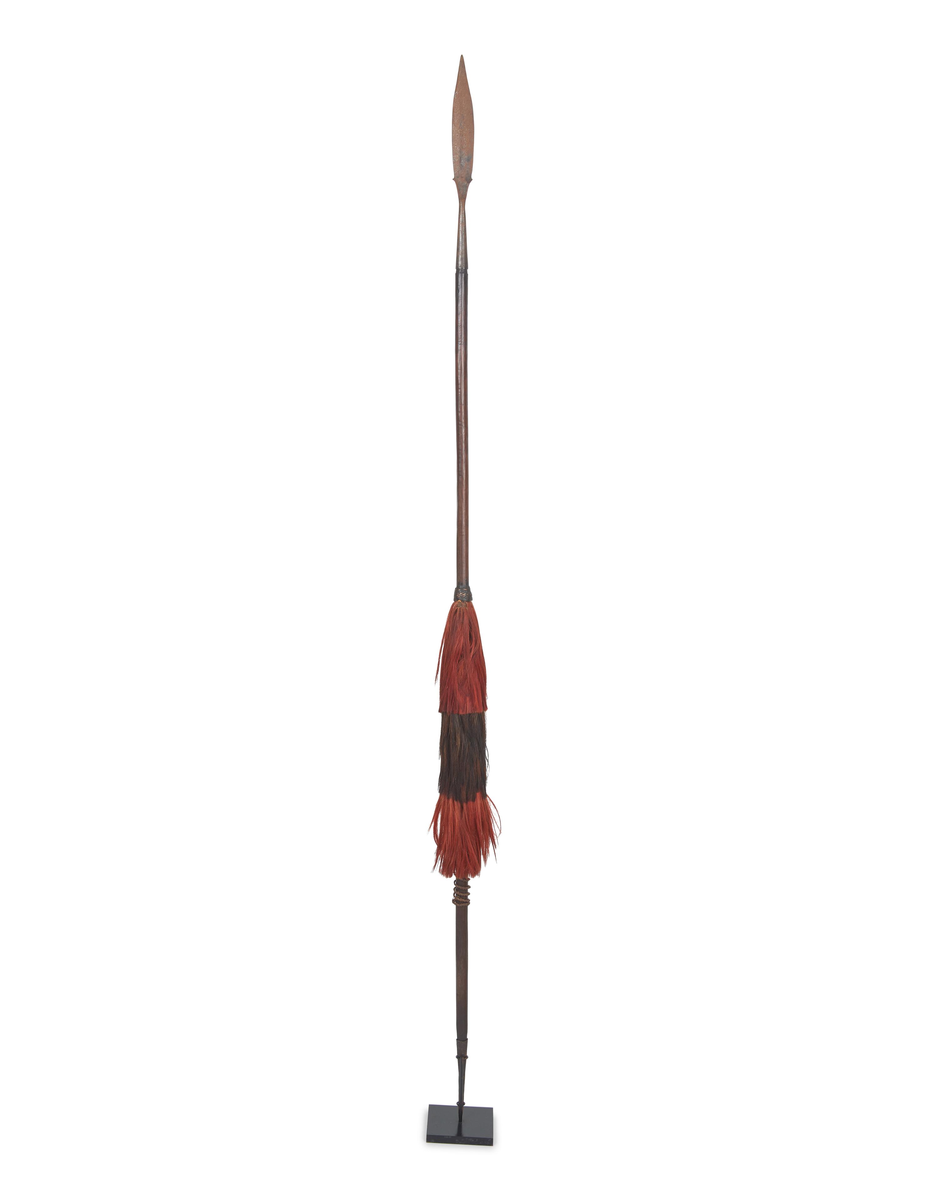 Two Naga Wood and Metal Spears