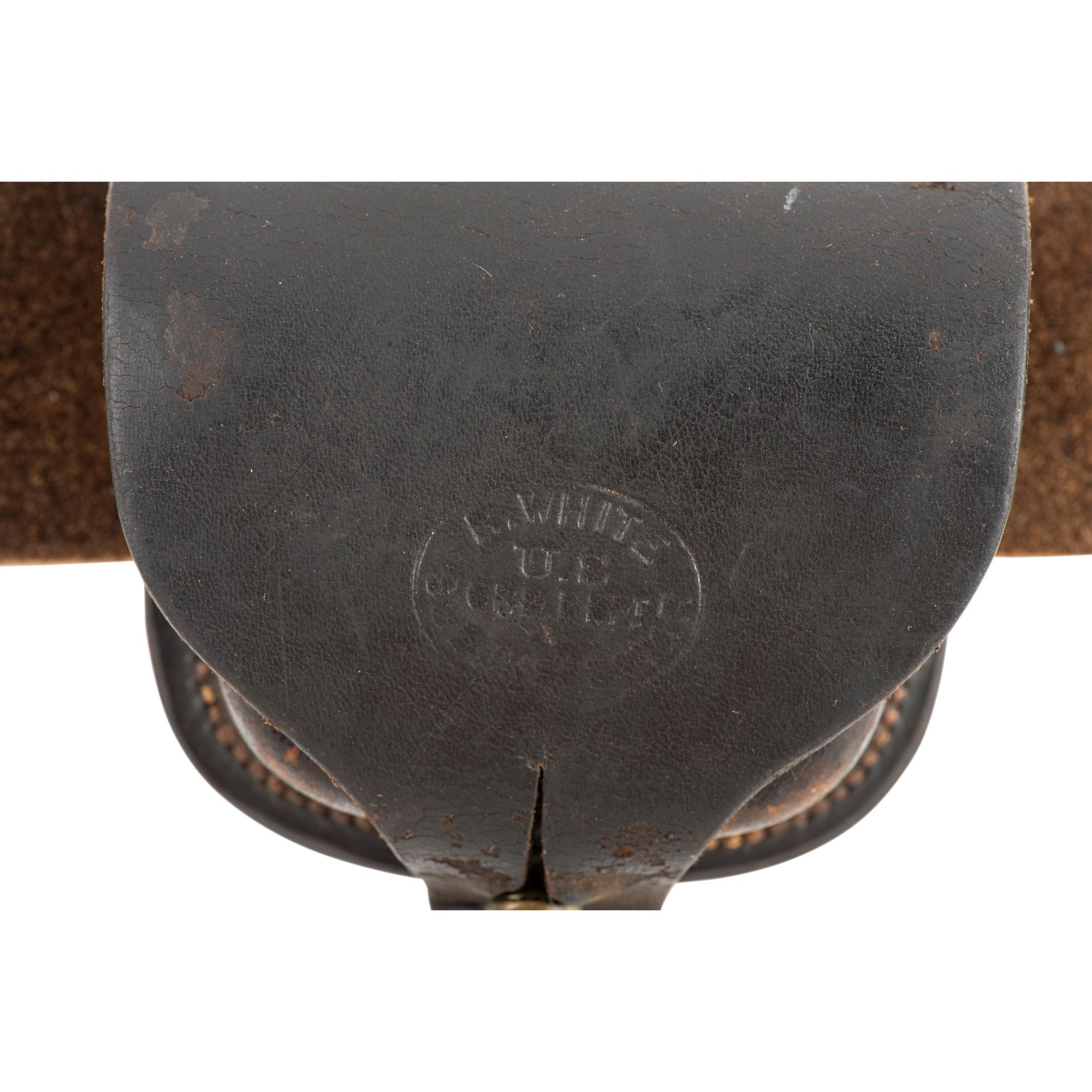 U.S. Civil War Infantry Belt with Maker Marked U.S. Plate & Cap Pouch