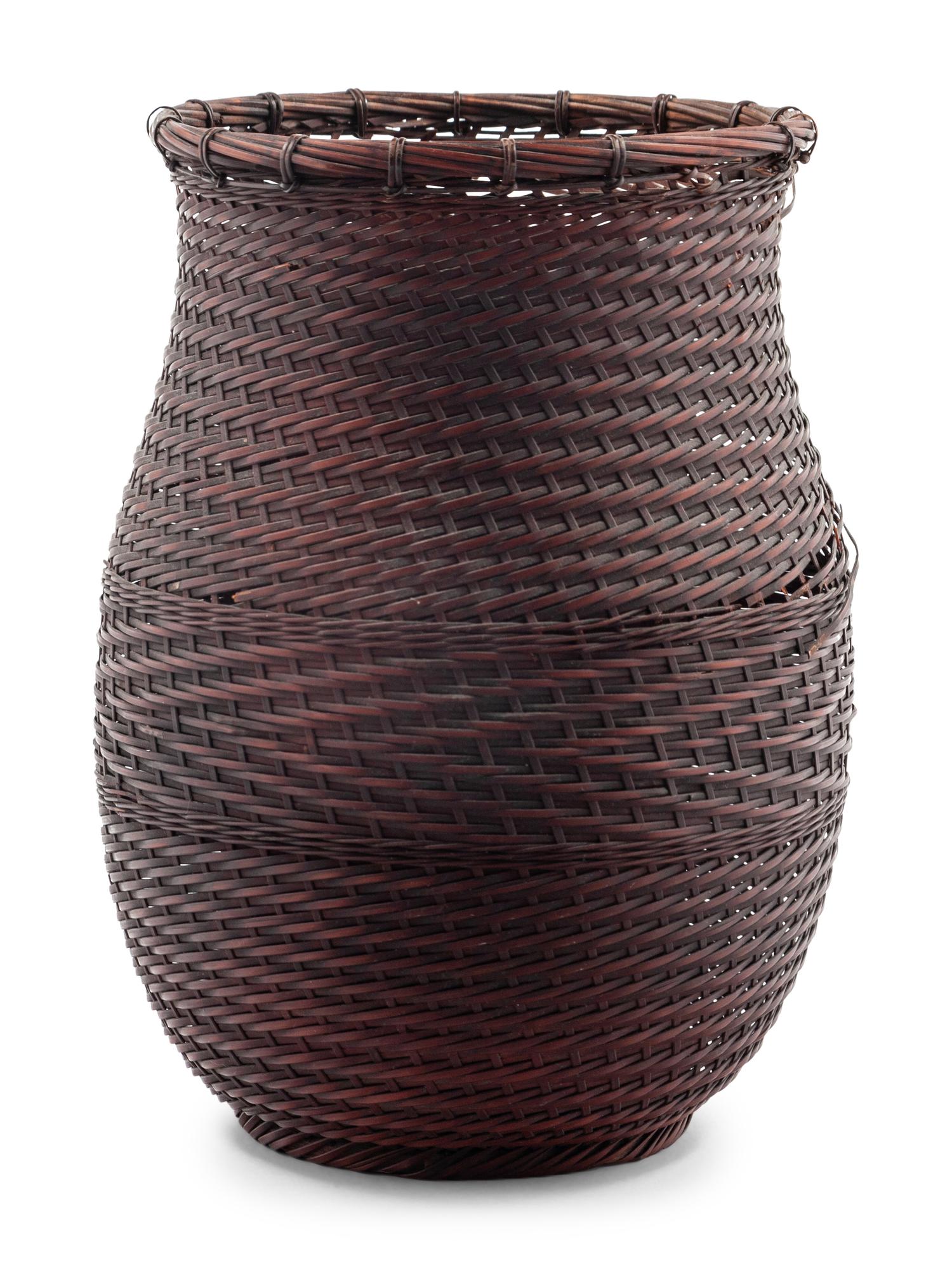Four Japanese Bamboo Ikebana Baskets