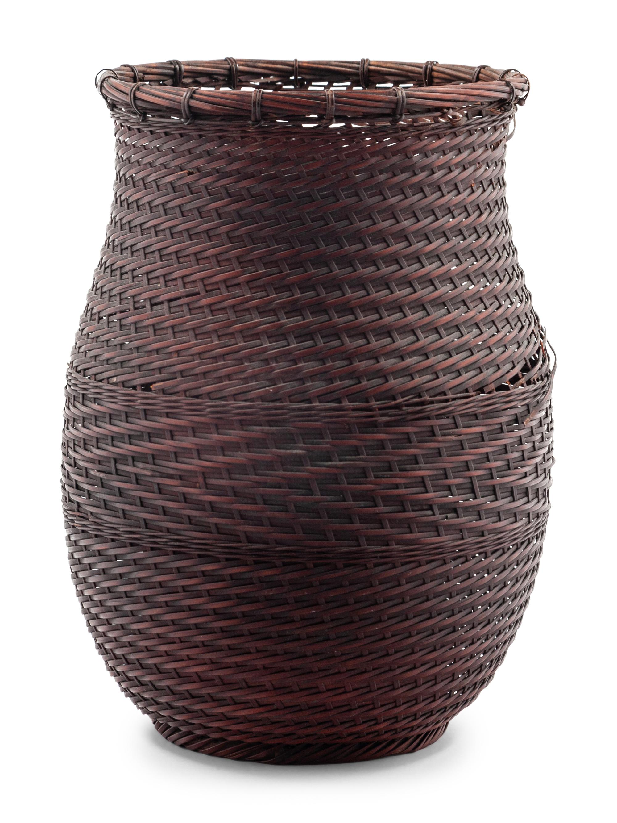 Four Japanese Bamboo Ikebana Baskets