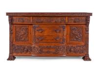 A German Carved Oak Sideboard