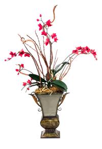A Group of Five Decorative Vases Height of tallest 50 inches.
