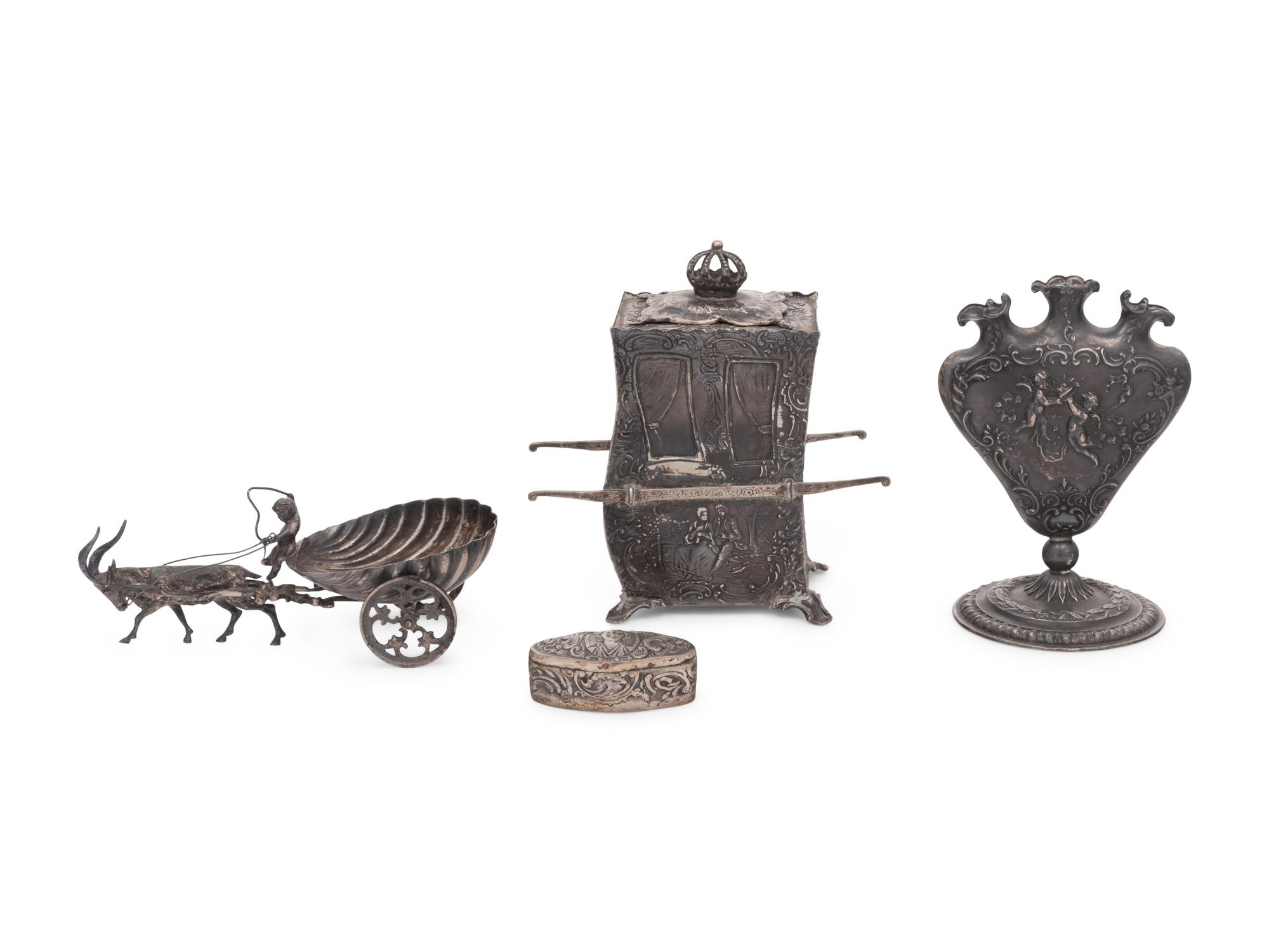 Four Dutch Silver Table Articles