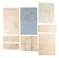 [LINCOLN, Abraham (1809-1865) -- THE LONG NINE]. Documents and autographs from members of "The Long Nine"