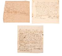 [SLAVERY & ABOLITION]. Bills of sale for African Americans enslaved by Thomas Dixon (1815-1879), Sheriff of Macon County, Georgia.