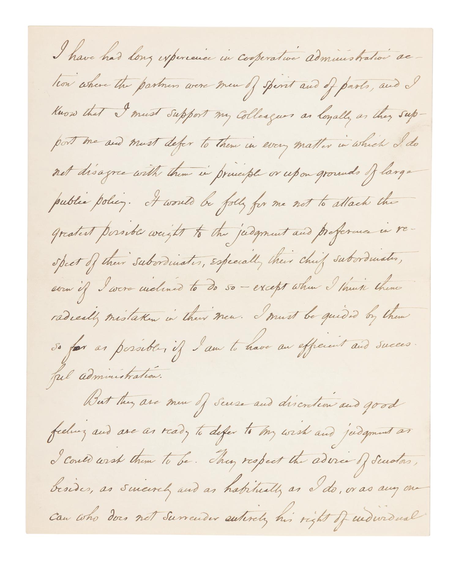 WILSON, Woodrow (1856-1924). Two autograph letters signed, as President, to Senator James A. O'Gorman, 20 April and 5 May 1913, regarding the appointment of the Collector of the Port of New York, comprising: