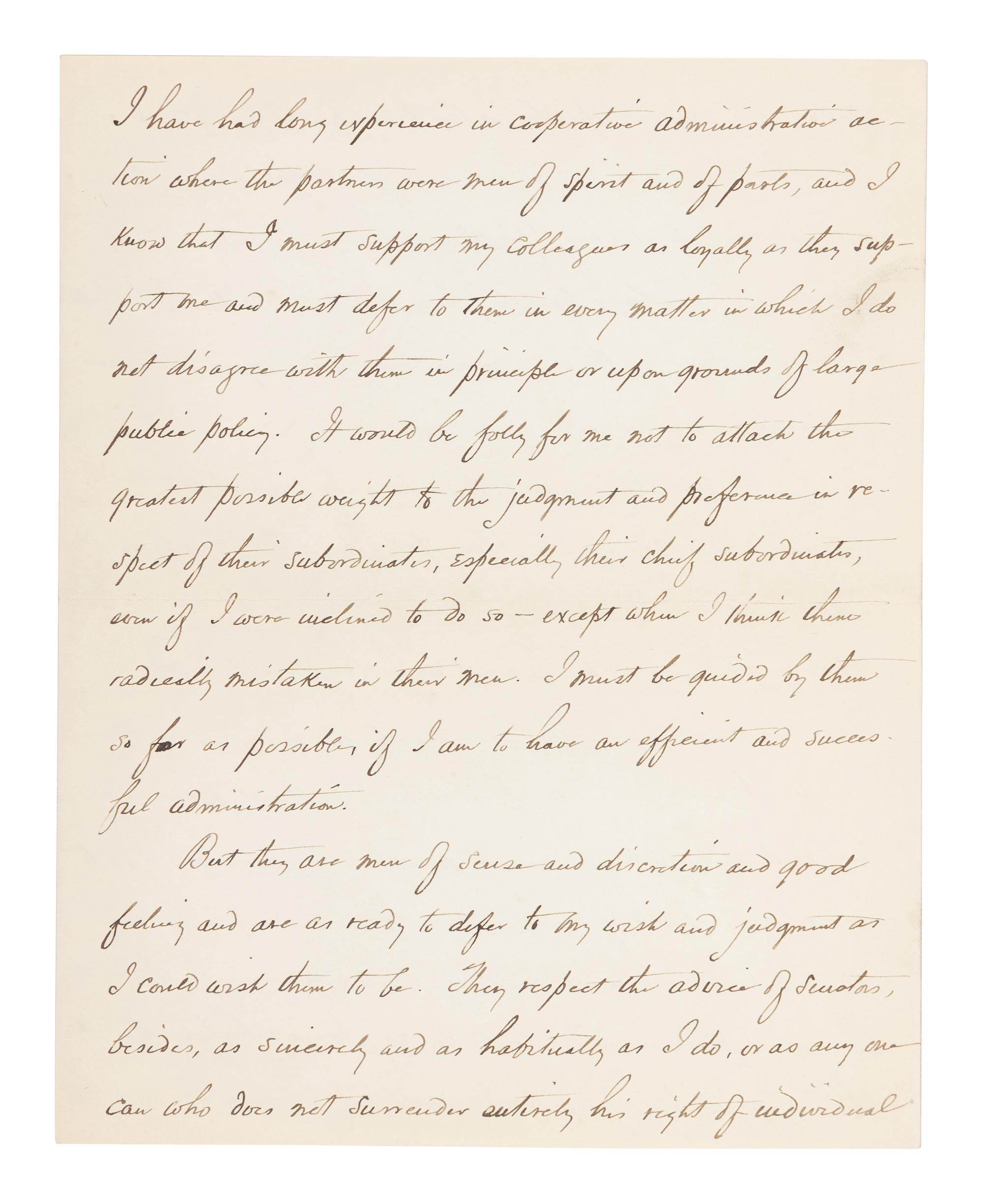 WILSON, Woodrow (1856-1924). Two autograph letters signed, as President, to Senator James A. O'Gorman, 20 April and 5 May 1913, regarding the appointment of the Collector of the Port of New York, comprising: