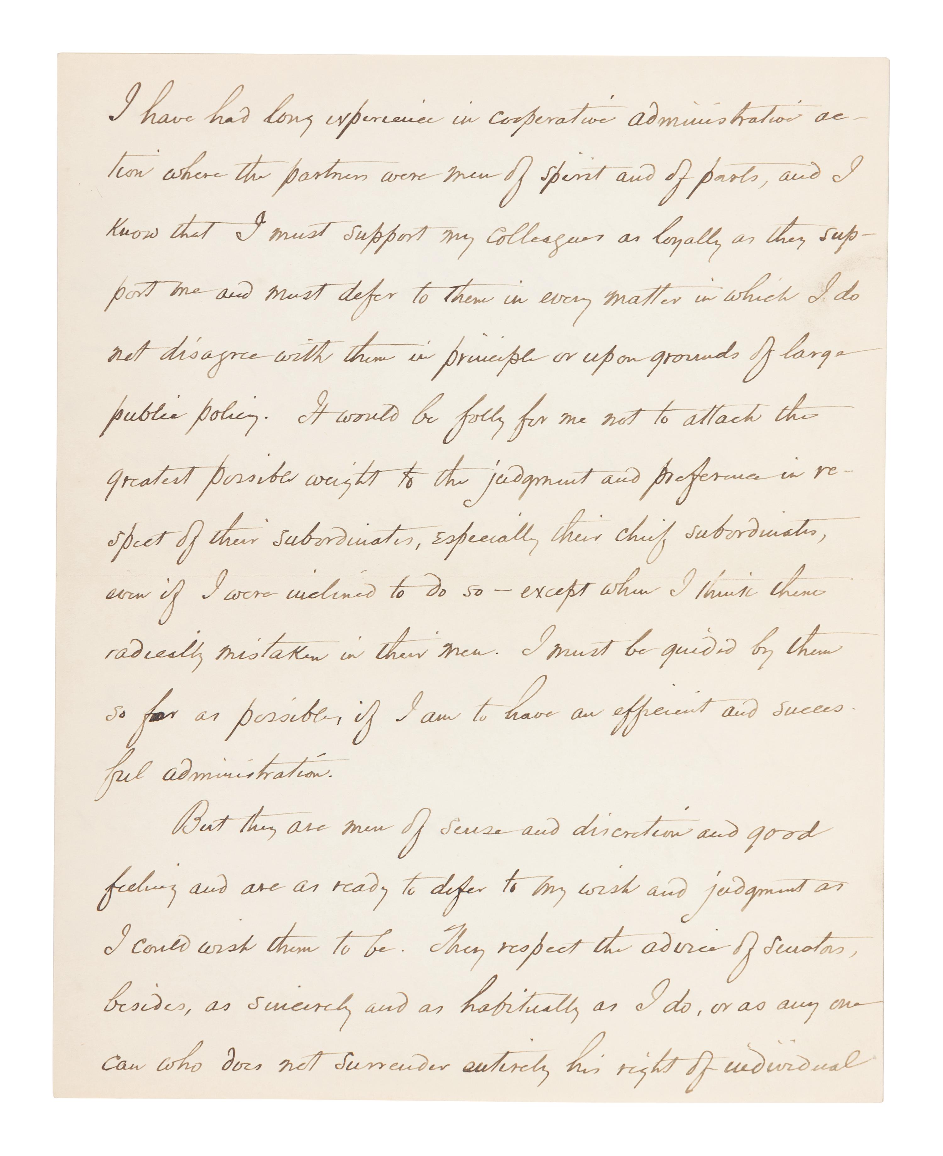 WILSON, Woodrow (1856-1924). Two autograph letters signed, as President, to Senator James A. O'Gorman, 20 April and 5 May 1913, regarding the appointment of the Collector of the Port of New York, comprising: