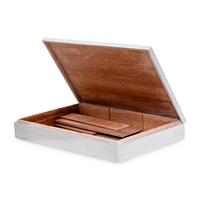 An Hermès Silver-Plate and Brass Horse Decorated Humidor