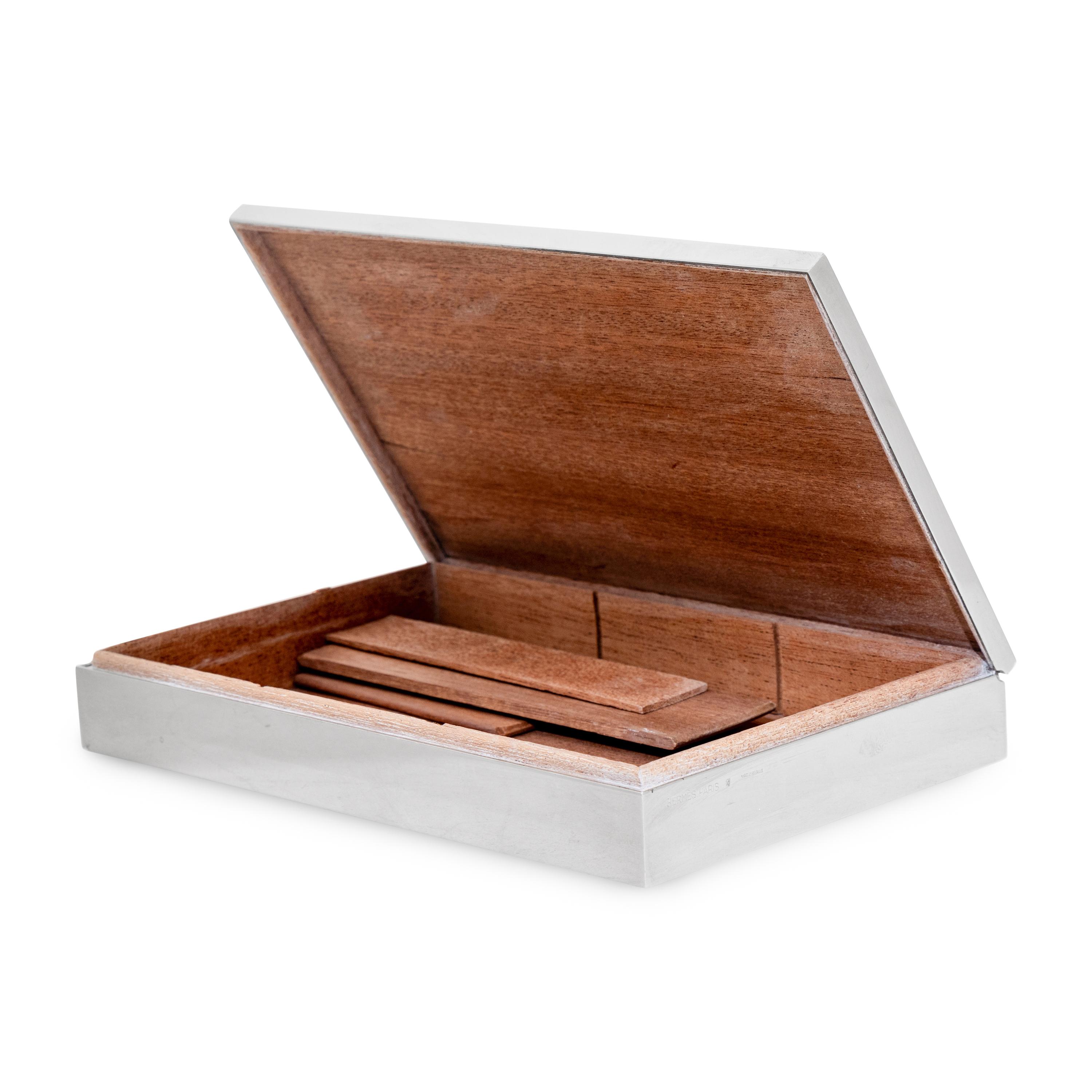 An Hermès Silver-Plate and Brass Horse Decorated Humidor