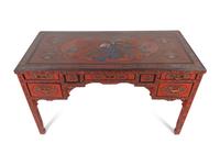 A Chinese Red Lacquer Desk — EARLY 20TH CENTURY