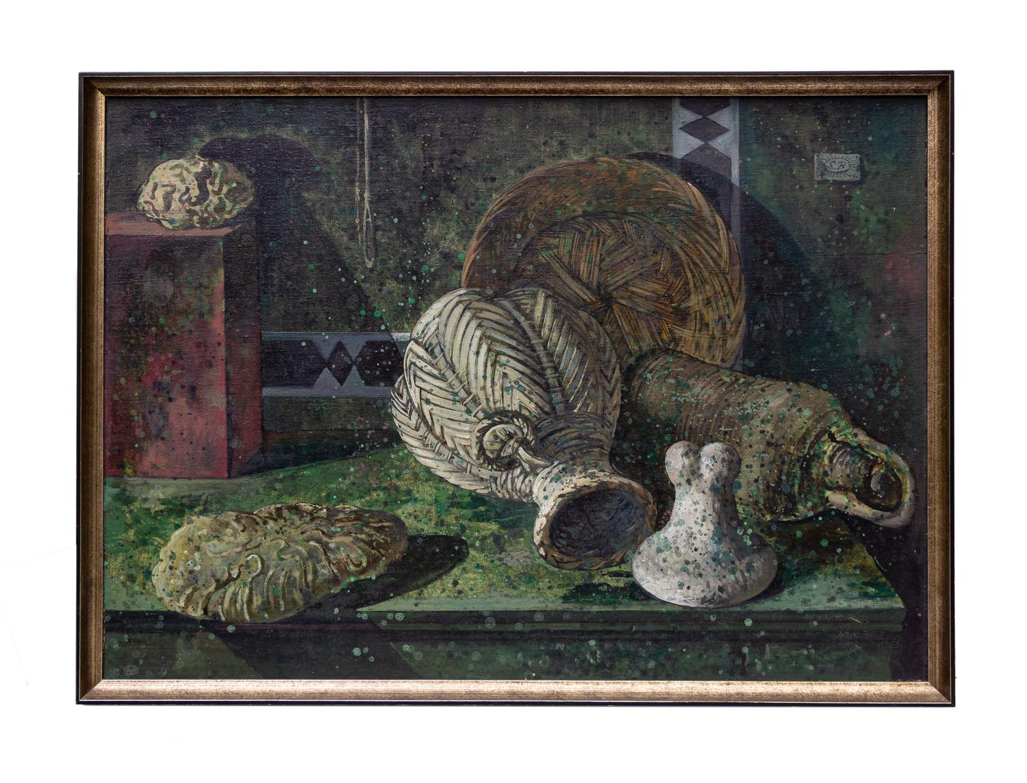 Still Life with Bread, Baskets on Table