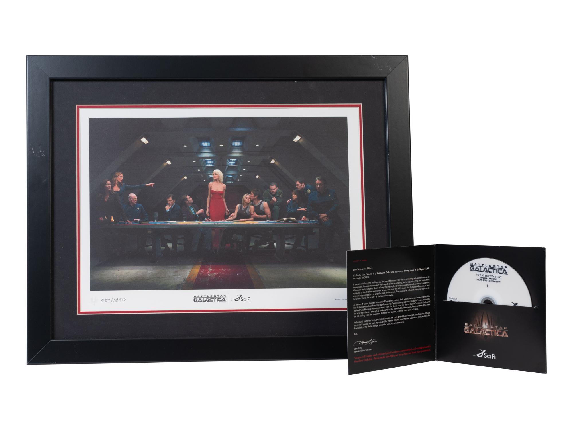 (Film Memorabilia). “Battlestar Galactica.” SciFi: 2004. Print of artwork from the final season of the show.