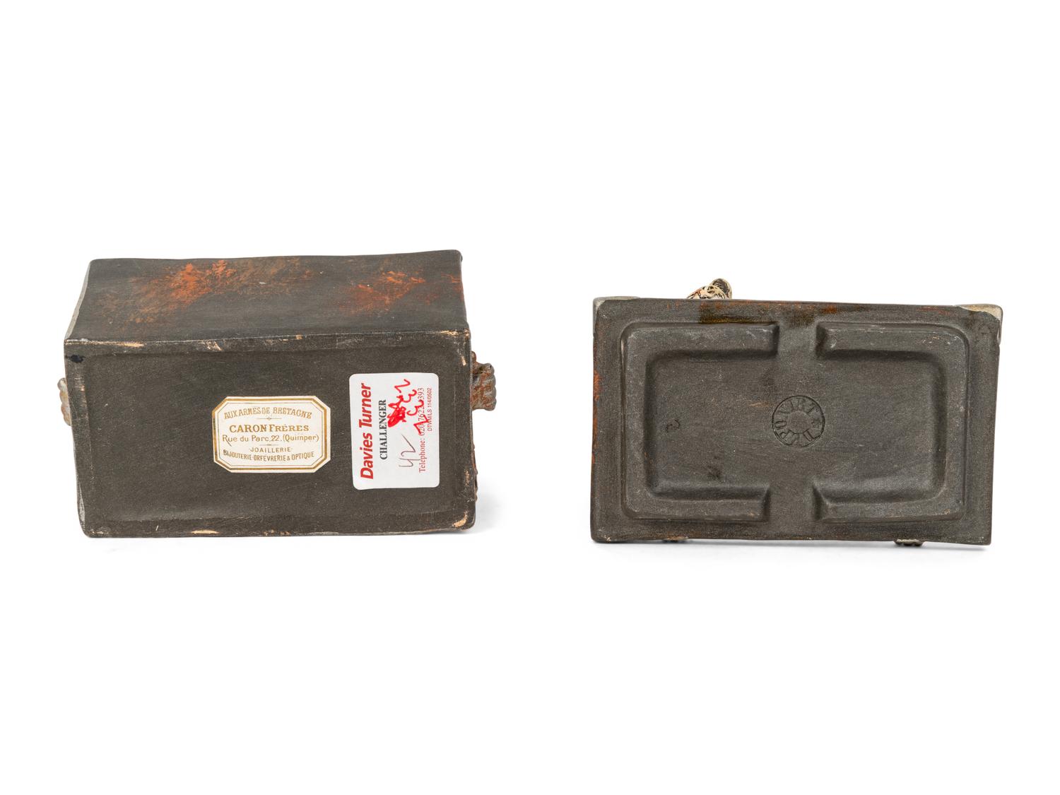 Three Continental Cat-Themed Inkwells