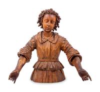 An Italian Carved Wood Figure of a Boy