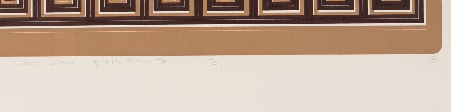 A Group of Six Prints ( Ladder Box; Multi Case; Vertical Screen; Drop Mitres; Quoined Chase; Mitred Matrix ), 1970