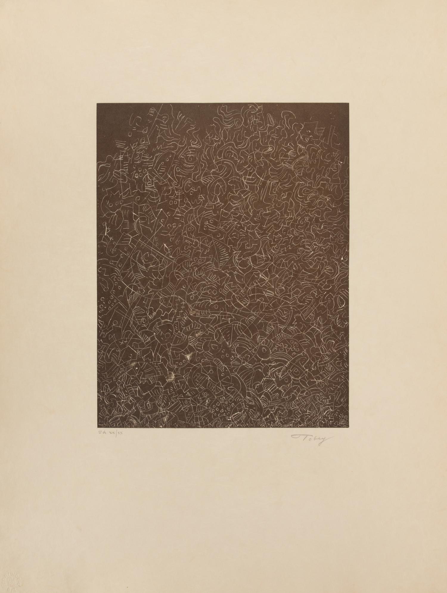 Mark Tobey, (American, 1890-1976), Psaltery, First Form, 1974