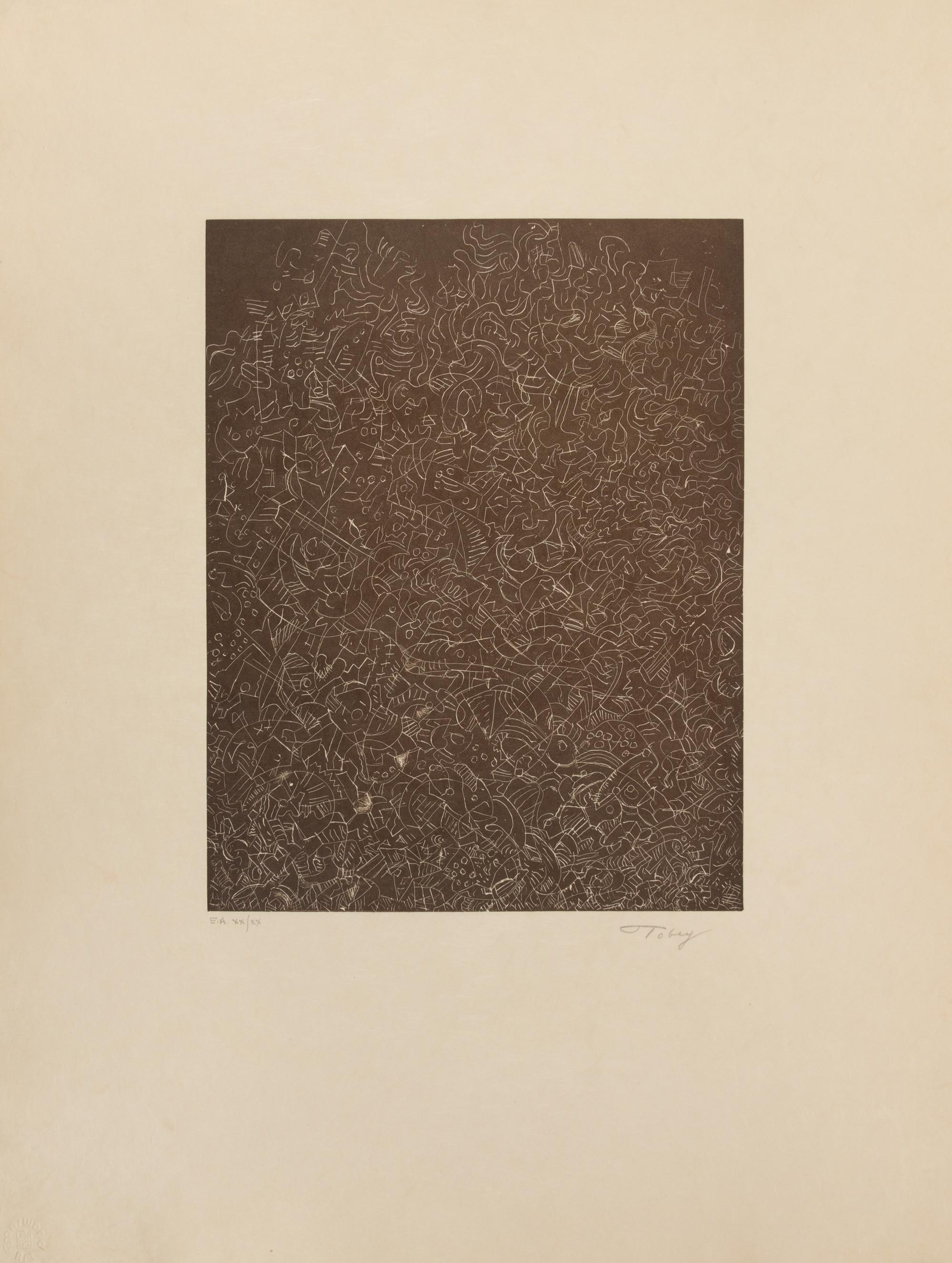 Mark Tobey, (American, 1890-1976), Psaltery, First Form, 1974