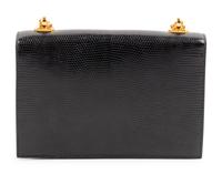 Hermès Black Lizard Alcazar Bag, 1980s