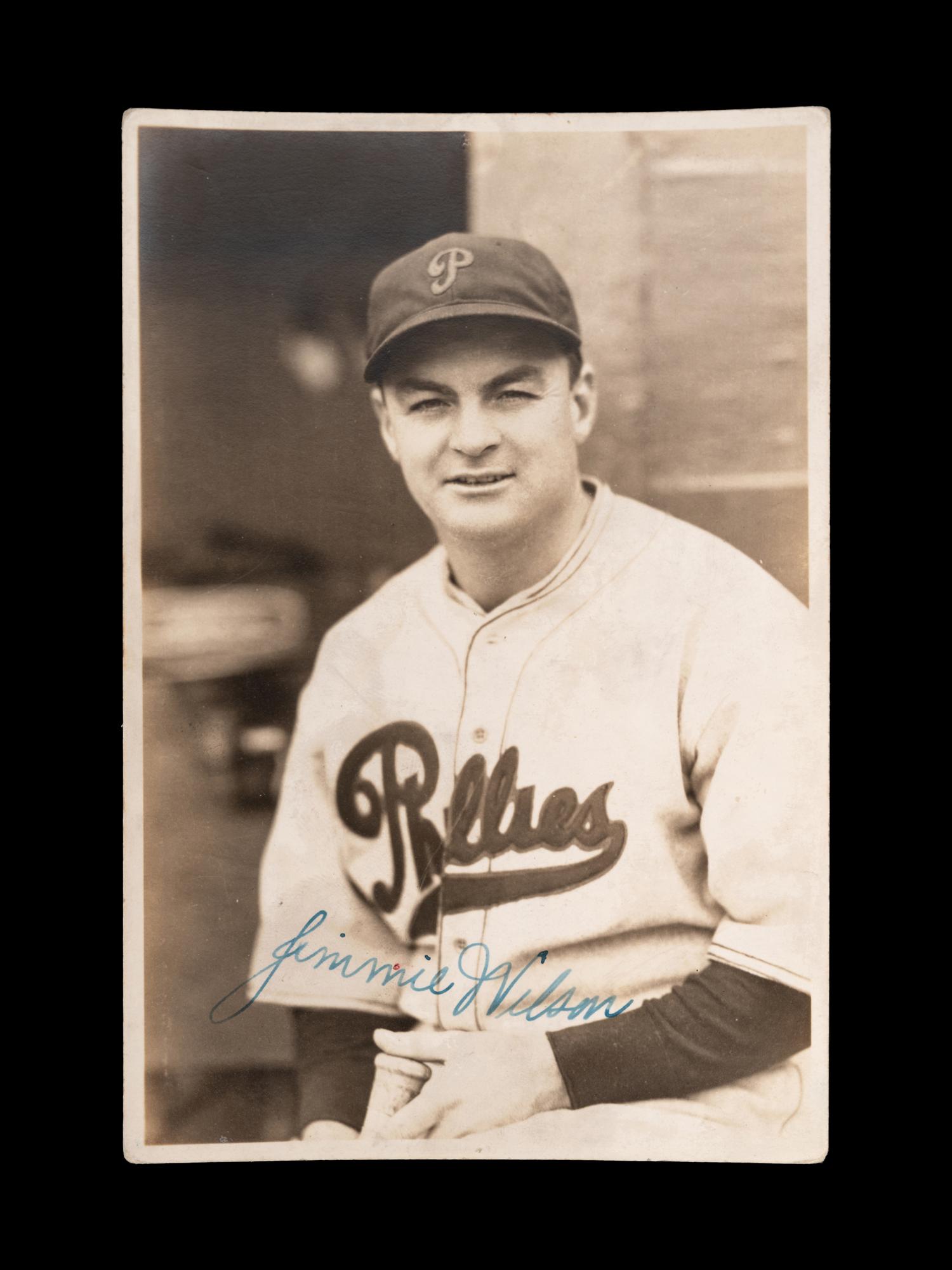 A Jimmie Wilson Philadelphia Phillies Signed Original George Burke Photograph,