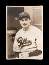 A Jimmie Wilson Philadelphia Phillies Signed Original George Burke Photograph,