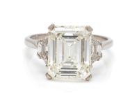 A Platinum and Diamond Ring, 3.90 dwts.