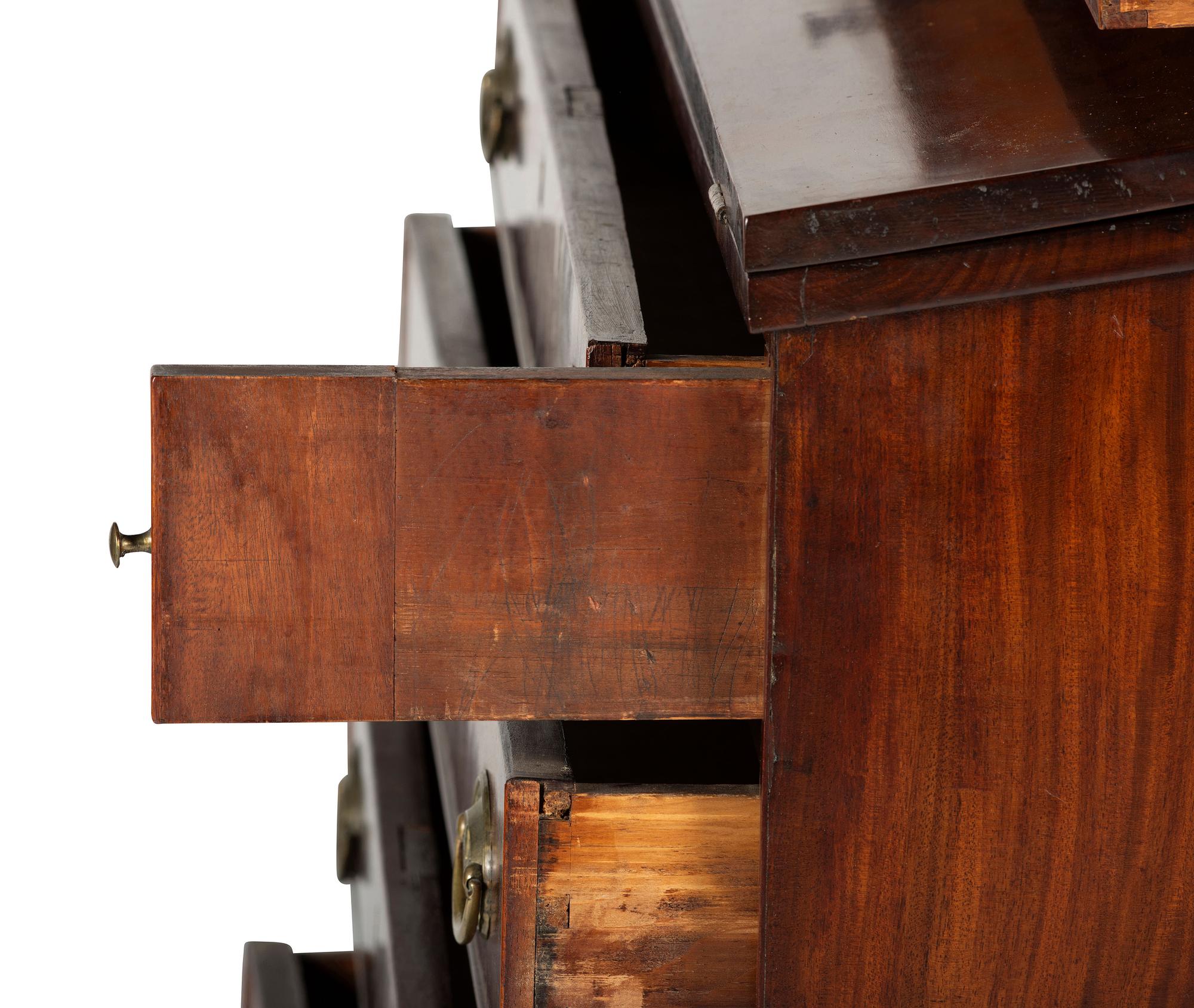 A Federal Inlaid Mahogany Lady's Writing Desk-and-Bookcase