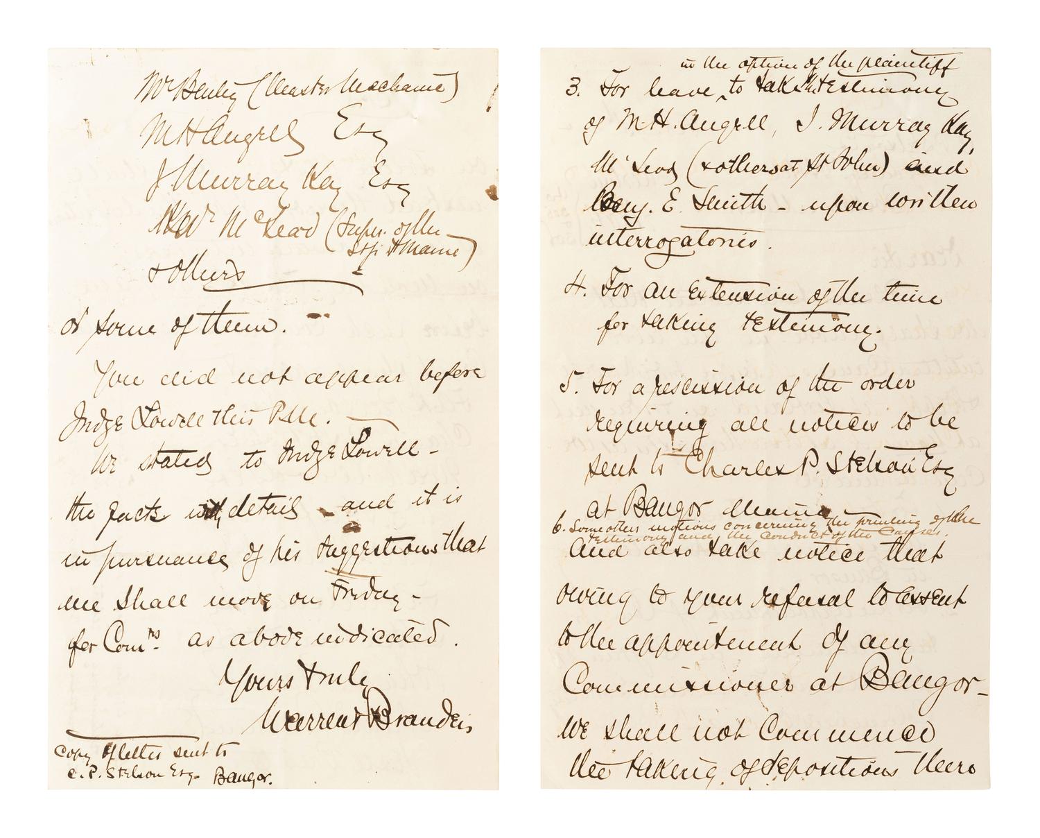 [LAW]. Autographs and documents related to prominent jurists, including:
