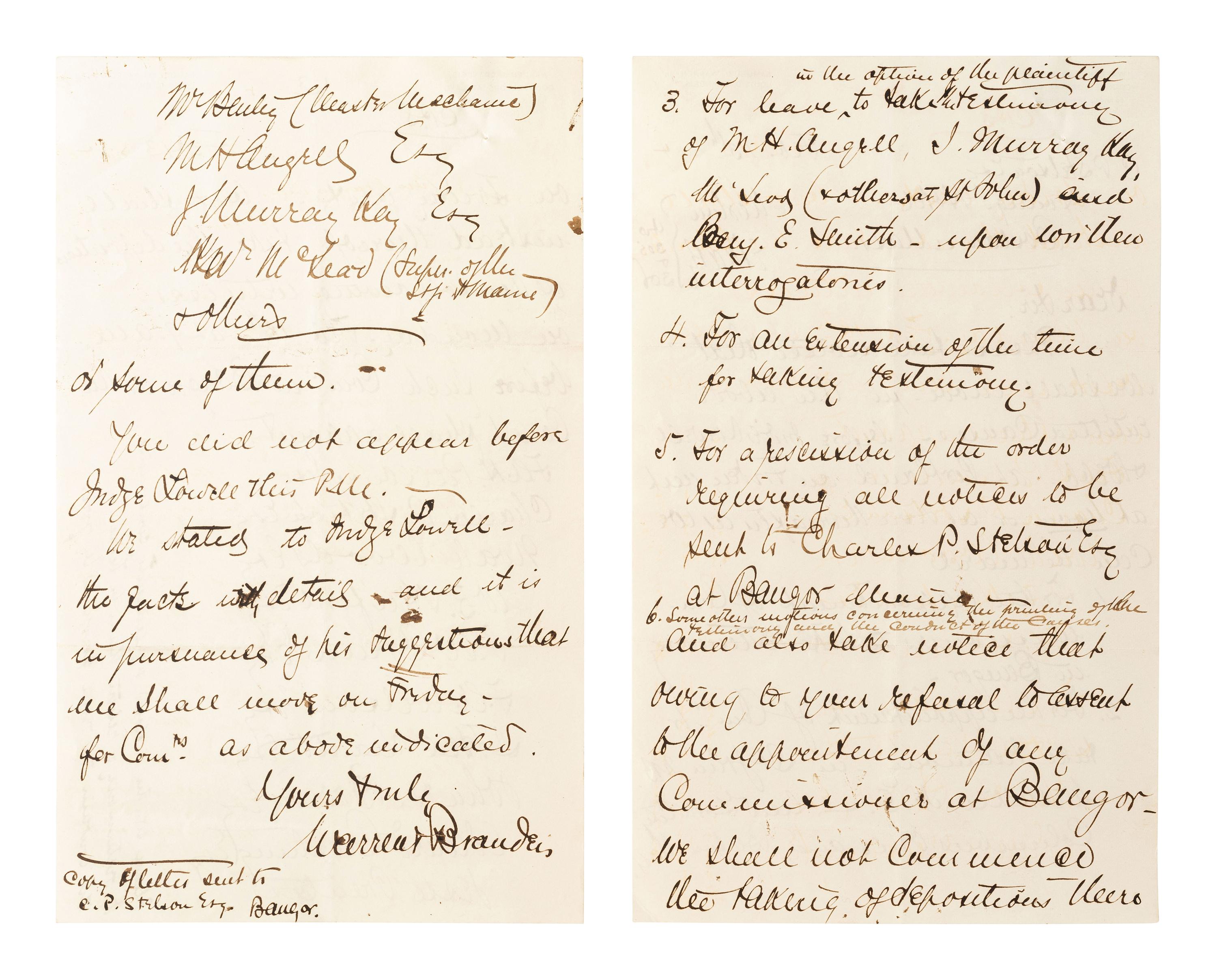 [LAW]. Autographs and documents related to prominent jurists, including: