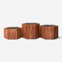 Phillip Lloyd Powell (American, 1919-2008) Set of Three Occasional Tables, New Hope, Pennsylvania, 1976
